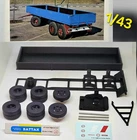 # 1/43 VIBRATED 3 AXLE TRAILER IN KIT (type 7.5m) by BATTAX x IXO/deagostini#