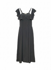 Semicouture Women's Black Sleeveless Maxi Evening Dress Size 40 NWT