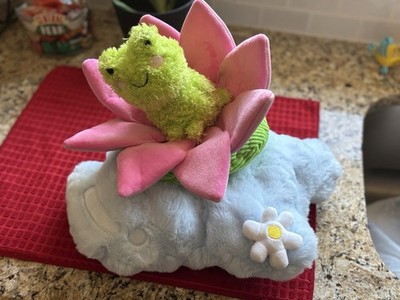 GiggleScape Stackable Lily Pad With Frog Plush Toy 11'' Pull Apart Pieces