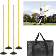 5 FT Agility Training Poles for Soccer/Dog/Horse,Adjustable Football Basketba...