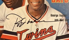 Rod Carew George Foster Signed Sports Illustrated Baseball Magazine No Label BAS