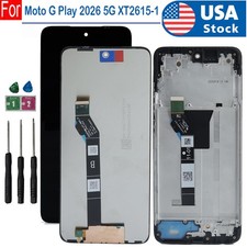 For Moto G Play 2026 5G XT2615-2 XT2615 LCD Display Touch Screen Digitizer Frame