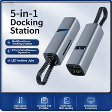 Multiport USB-C Hub Type-C Adapter USB3.0 USB2.0 SD TF Card Reader for Laptop