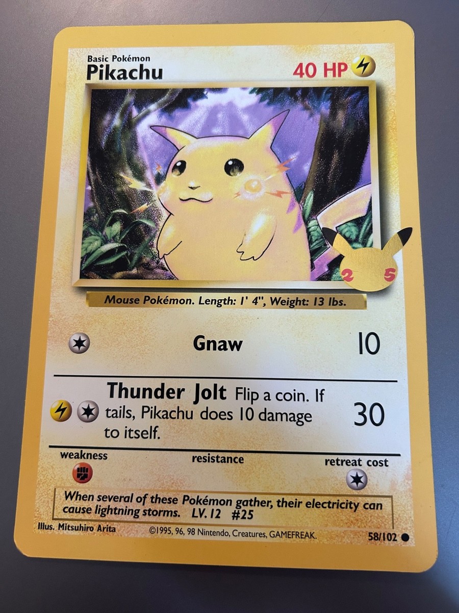 Pikachu - (25th Anniversary) 58/102 Jumbo Cards Regular | eBay