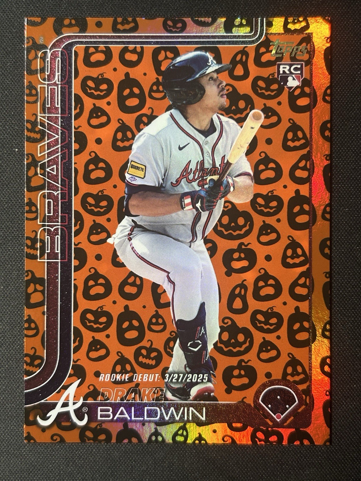 2025 Topps update #US113 Drake Baldwin RC Jack-O-Lantern foil holiday