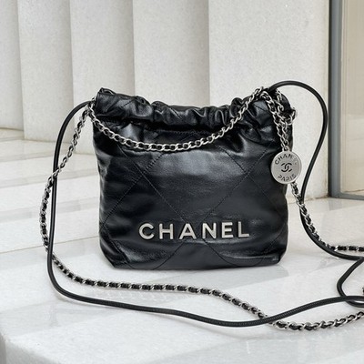 Chanel Pre-Owned Authentic Shoulder Bag Silver Free Tracked Shipping