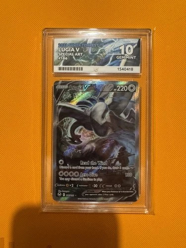 Lugia V 186/195 Alt Art Silver Tempest Graded Card | ACE 10