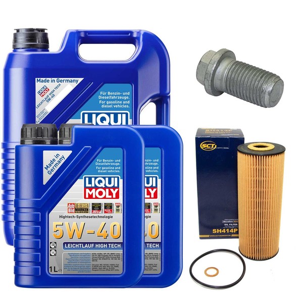 MotoröL Filter Set 5W-40 Liqui Moly 7 Liter + Schraube FüR Mercedes C-Klasse SL-image