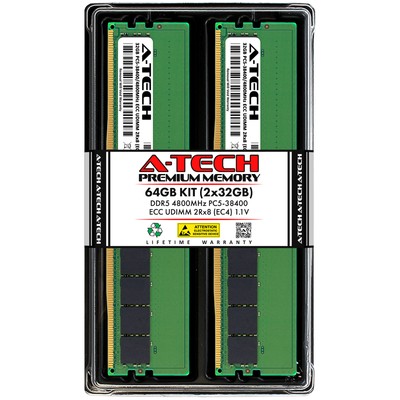 64GB 2x32GB PC5-4800 EC4 UDIMM ASRock Rack B650D4U-2T/BCM Memory RAM