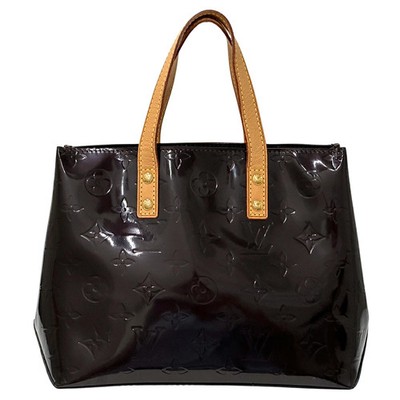 Louis Vuitton Monogram Vernis Reed PM Amarante Wine Red M91993 Tote Bag #BBB323