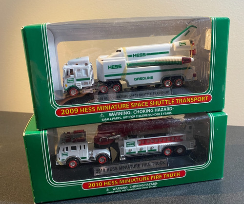 2009 Hess Miniature Space Shuttle Transport and 2010 Miniature Fire Truck