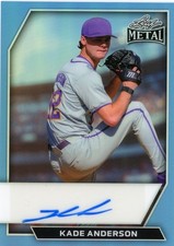 2026 Leaf Metal KADE ANDERSON AUTO #ED 4/8 AUTOGRAPH SEATTLE MARINERS