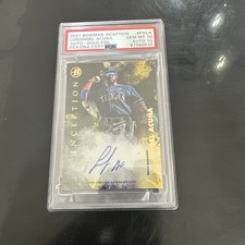 2021 Bowman Inception Luisangel Acuna Auto Gold Foil PSA10/DNA 10 PALA /50