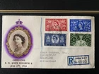 GB 1953 Coronation Registered FDC to Switzerland Official BPA PTS Backstamped