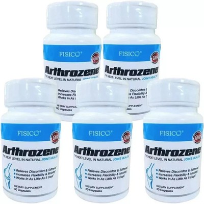 5 pack Fisico Arthrozene Natural Joint Health Supplement 30 Capsules Exp 12/26