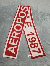 Aeropostale 1987 Graphic Red & White Unisex Scarf 78 x 9 Inch