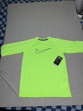 Boy's Youth Nike Dri-Fit UPF 40 Hydro Half Sleeve Rash Guard Swim Shirt Large