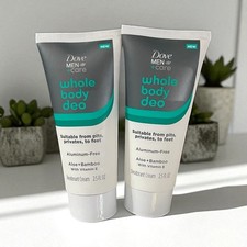 Dove Men Care Whole Body Deodorant Aluminum Free Invisible Cream 2.50 OZ 2 PACK
