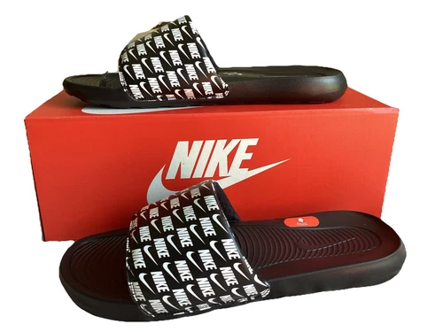 Nike Victori One Slide Print CN9678 006 logo nero slide sandali scarpe uomo 15
