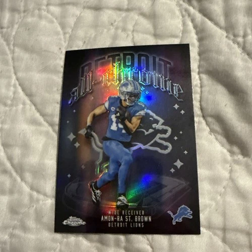 Topps Chrome - All-Chrome Team Refractor 2025 - Amon-Ra St. Brown ACT-7 - Lions