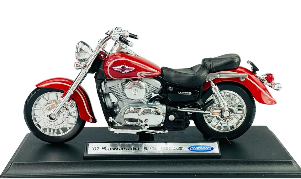 WELLY '02 KAWASAKI VULCAN 1500 CLASSIC 1:18 MOTORCYCLE DIE CAST MODEL NEW 1 - Image 2 of 4