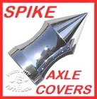 POLISHED ALUMINUM SPIKE AXLE COVERS '93 - '05 HARLEY DYNA WIDE GLIDE (#1)