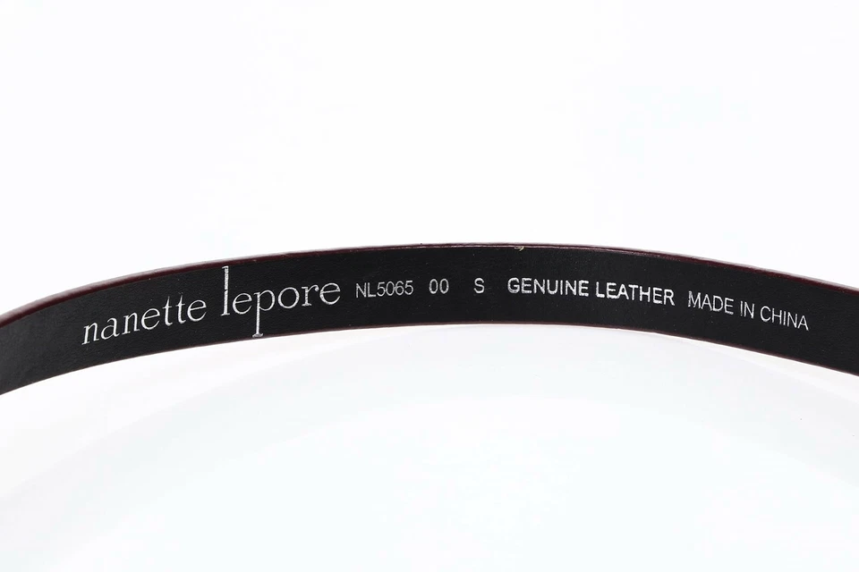 Cinturón de cintura de cuero ajustado púrpura para mujer NANETTE LEPORE talla S 135226 Foto 2 de 2