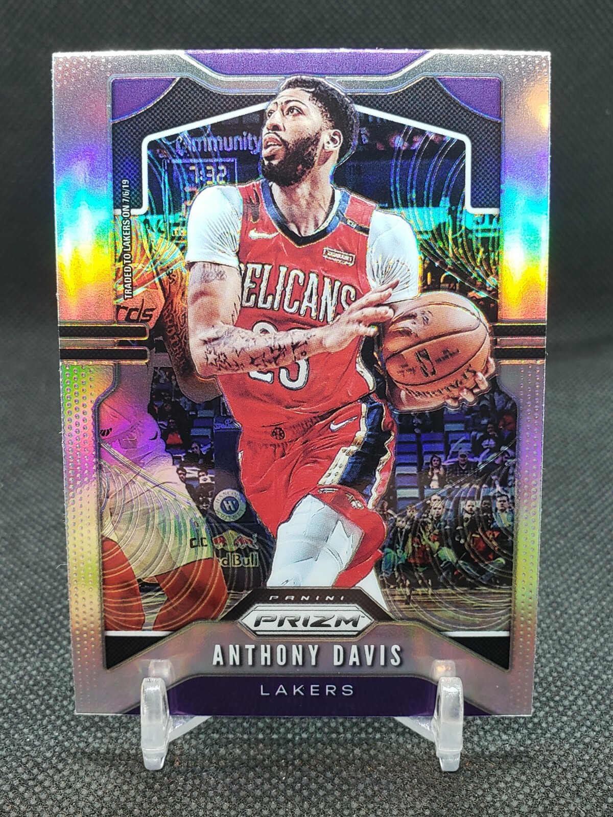 Anthony Davis Silver Prizm 2019-20 Panini Prizm #222 Los Angeles Lakers NBA
