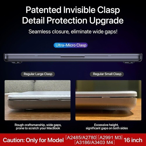 Soonjet Invisible Armor for MacBook Pro 16 inch Case 2024-2021 M4 1(pack opened) - Photo 7/10