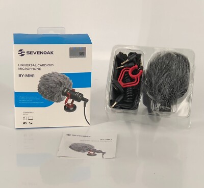 Sevenoak BY-MM1 Black Compact Universal Cardioid Condenser Microphone Furry WS