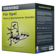Menabo Fahrradträger Stand Up 3 schwarz/silber für Opel Astra J P10 - 3 Räder FP