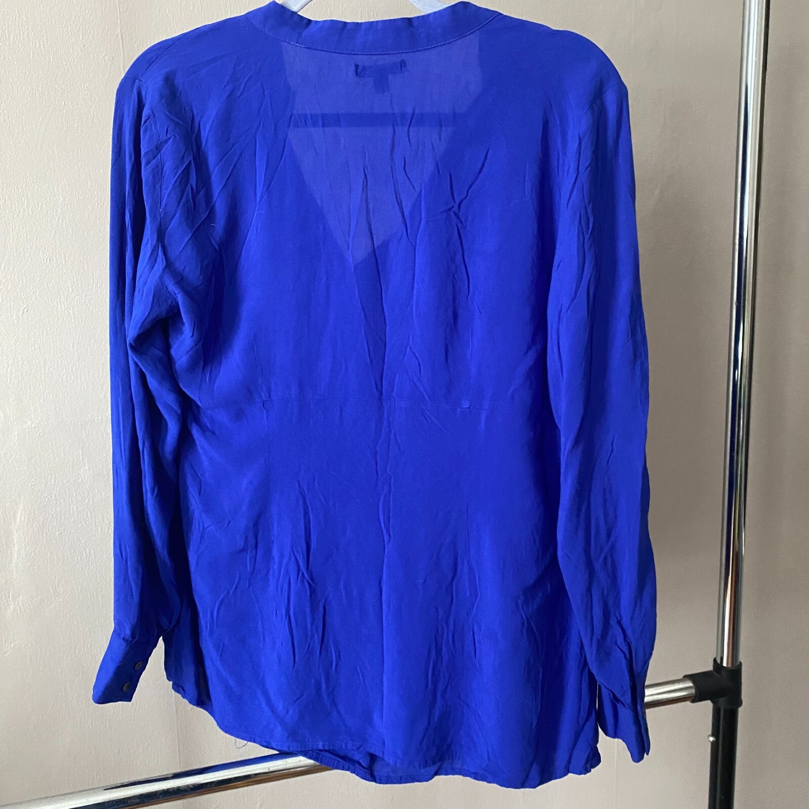 GAP Maternity Shirt Size Medium Blue Long Sleeve … - image 2