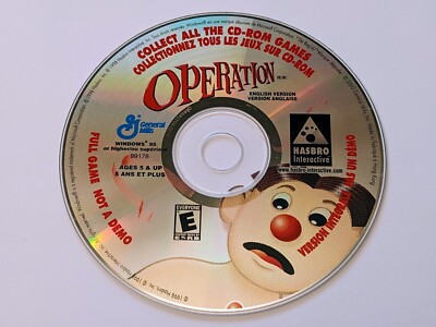 Operation PC Video Game CD ROM Disc Computer Retro Hasbro General