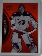 2021-22 Skybox Metal Hockey Elvis Merzlikins Red PMG Precious Metal Gems #d/100