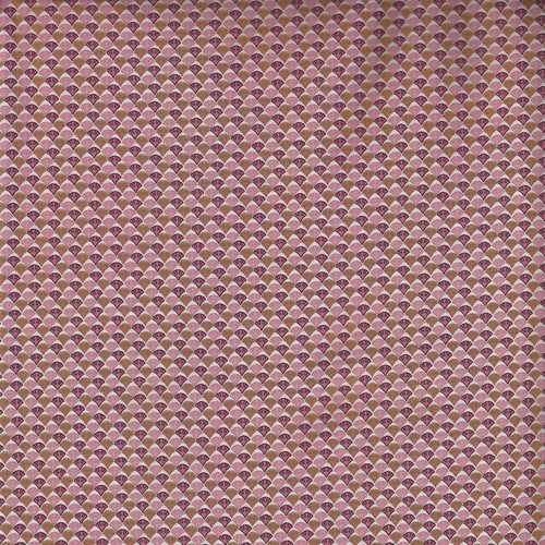 Oriental Floral Design 100% Cotton Fabric FQ Crafting Quilting Patchwork Plum - Picture 6 of 11