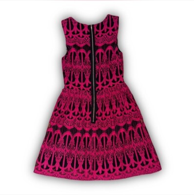 Maroon Double Layered Patterned Mini Dress | eBay