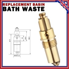 Brass Basin Sink Bath Replacement Waste Easy Pop Up Click Clack Plug Bolt Spring