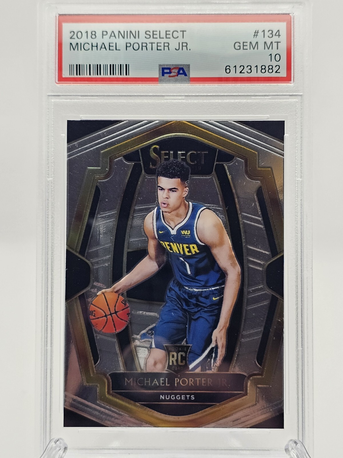 2018 Panini Select Michael Porter Jr. Premier Level #134 PSA 10 Rookie RC