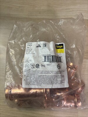 VIEGA 77412 Viega ProPress Copper Tee, 1'' x 1'' x 1'' Brand New Lot Of 5