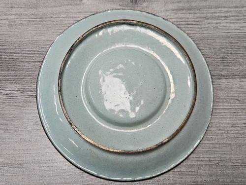 Antique Chinese Enamel Hand Painted Plate Bowl Floral Figural Design 19 Century - Picture 8 of 10
