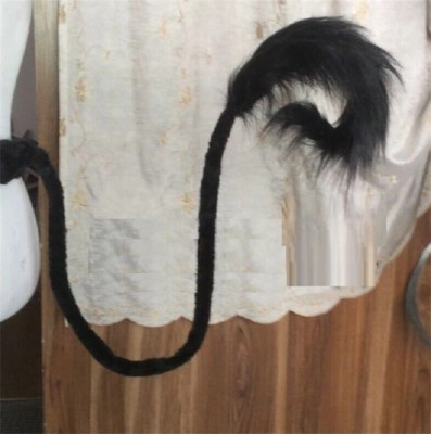 Ao no Exorcist Blue okumura rin Cosplay Prop 85cm Long Plush Black Tail Handmade