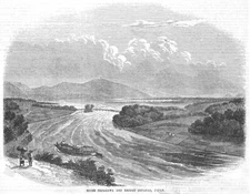 Japanese Scenes -Wonoga Take-Coastal Vessel-Country People-Setagawa River - 1854