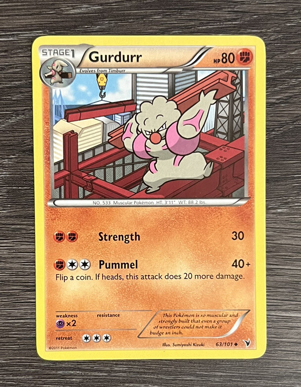 Gurdurr 63/101 - Noble Victories - Uncommon - Pokemon Card TCG - LP