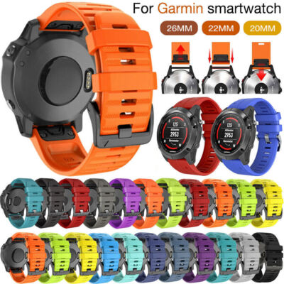 Quick Fit Silicone Watch Band Strap For Garmin Fenix 7X 7S Pro