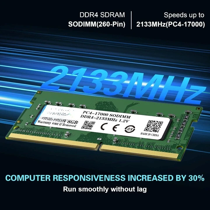 DDR4 16GB RAM (2x8GB) Kit 2133MHz PC4-19200 CL15 SODIMM Non-ECC Laptop Memory - Image 3 of 4