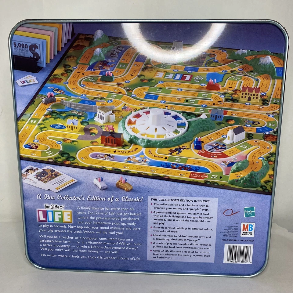 The Game of Life Collectors Edition Tin 2000 Missing 1 Player Piece Board Game - Image 2 of 4