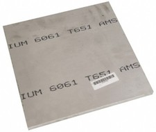 Aluminum Plate, Alloy 6061, 1/4" Thick x 8" Wide x 8" Long