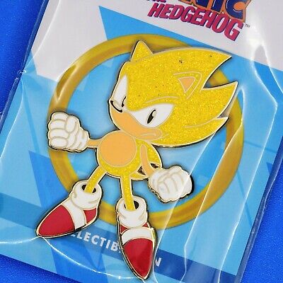 Sonic the Hedgehog Super Sonic Limited Edition Gold Emblem Enamel Pin Figure