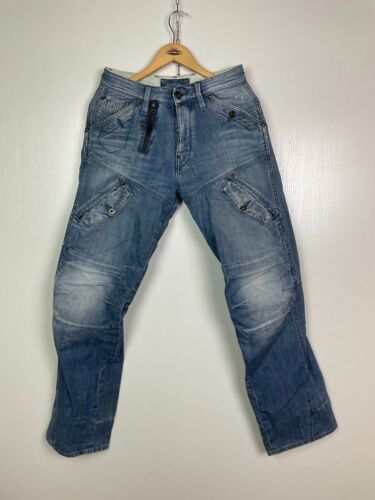 Authentic G-Star Raw Scuba Elwood Loose Denim Jeans/Pants Blue Size 29/34 - Afbeelding 1 van 12
