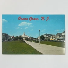 Ocean Grove Ocean Pathway Auditorium NJ New Jersey Chrome Postcard